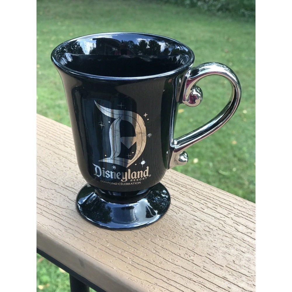 Disney Disneyland Resort Diamond Celebration Black‎ Ceramic Coffee Mug Cup 12 oz